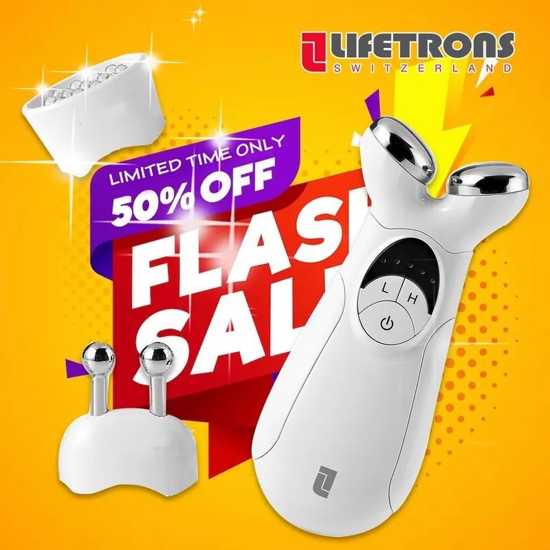 🔥CRAZY 50% OFF🔥Lifetrons Beauty Ultra Facial Lift - with Microcurrents & Light Therapy 3-in-1 System  EP-400D