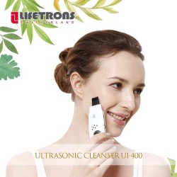 Lifetrons Beauté Ultrasonic Cleanser - With Negative Ions, Positive Ions & EMS Lifting Technology UI-400-WH